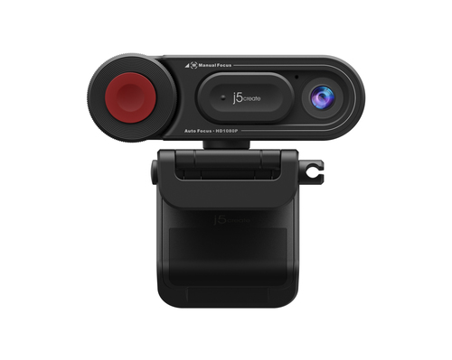 j5create JVU250 Webcam - 2 Megapixel - 30 fps - Black - USB 2.0 Type A - 1920 x 1080 Video - CMOS Sensor - Auto/Manual - 8