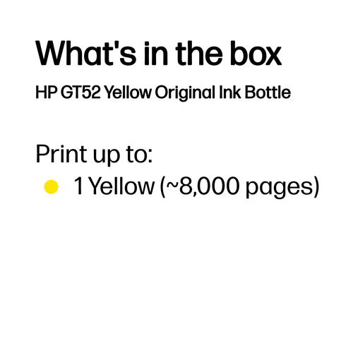 HP GT52 YELLOW ORIGINAL INK HUNGARY ONLY