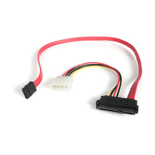 StarTech.com 18in SAS 29 Pin to SATA Cable with LP4 Power - 18in SAS 29 pin to SATA Cable - 18in SFF 8482 to SATA - Cable 