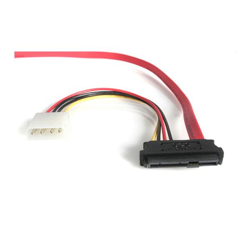 StarTech.com 18in SAS 29 Pin to SATA Cable with LP4 Power - 18in SAS 29 pin to SATA Cable - 18in SFF 8482 to SATA - Cable 
