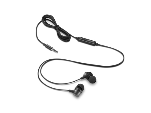Casque Lenovo - Filaire - Couleur Noir - Binaural - Intra-auriculaires - 32 Ohm - Fréquence 100 Hz/200 kHz - Câble 120 cm 
