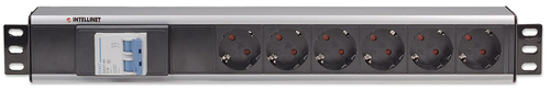 Intellinet 711432 PDU - Basic - 6 x IEC 60884 - 16 A - 230 V AC Input - 1.5U - Rack-mountable