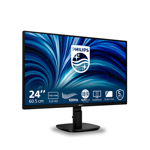 Philips 24B2N2200 24 Zoll Klasse Full HD LED-Monitor - 16:9 Format - Schwarz - 60,5 cm (23,8 Zoll) Viewable - IPS-Technolo