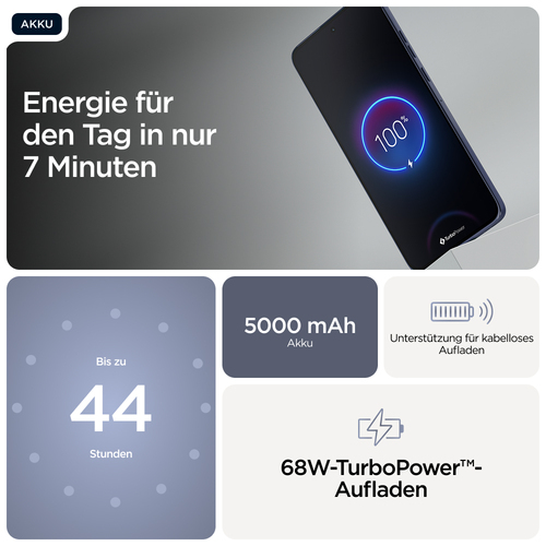 Motorola Mobility edge 60 neo 256 GB Smartphone - 16,2 cm (6,4 Zoll) P-OLED Super HD 2670 x 1200 - Octa-Core (Cortex A78Qu