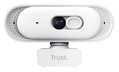Webcam Trust - 30 fps - Blanc - USB 2.0 Type A/USB 2.0 Type C - Vidéo 2560 x 1440 - Focale fixe - 76° Angle - Fixation pou