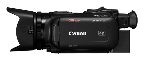 Canon LEGRIA HF G70 Digital Camcorder - 8.9 cm (3.5") LCD Touchscreen - 1/2.3" CMOS - 4K - 21.1 Megapixel Video - MP4 - 20