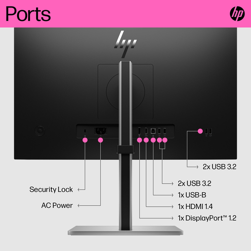 HP E24t G5 FHD Touch Monitor. Display diagonal: 60.5 cm (23.8"), Display resolution: 1920 x 1080 pixels, HD type: Full HD,