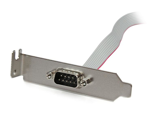 StarTech.com 1 Port 16in DB9 Serial Port Bracket to 10 Pin Header - Low Profile - Cable for Motherboard - First End: 1 x 9