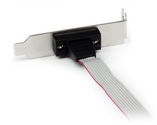 StarTech.com 1 Port 16in DB9 Serial Port Bracket to 10 Pin Header - Low Profile - Cable for Motherboard - First End: 1 x 9