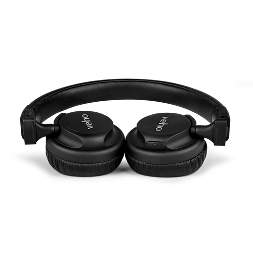 Veho ZB-5 On-Ear Wireless Bluetooth Headphones | Foldable Design | Leather Finish | Microphone | Remote Control | Wired Op