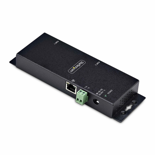 StarTech.com 2-Port Serial to Ethernet Adapter, IP Serial Device Server For Remote RS232 Devices, Wall/DIN Rail Mount, LAN