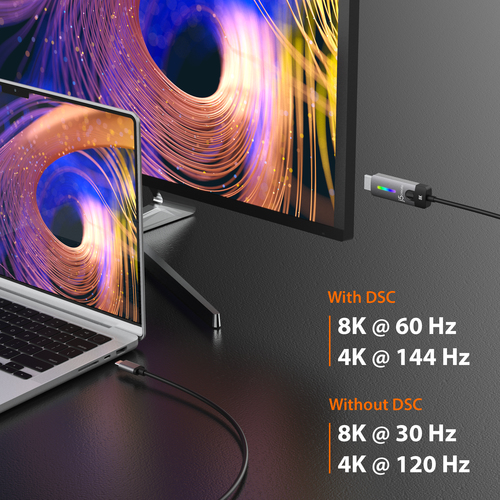 j5create JCC157-N USB-C® to HDMI™ 2.1 8K Cable. Cable length: 1.79 m, Connector 1: USB Type-C, Connector 2: HDMI. Weight: 