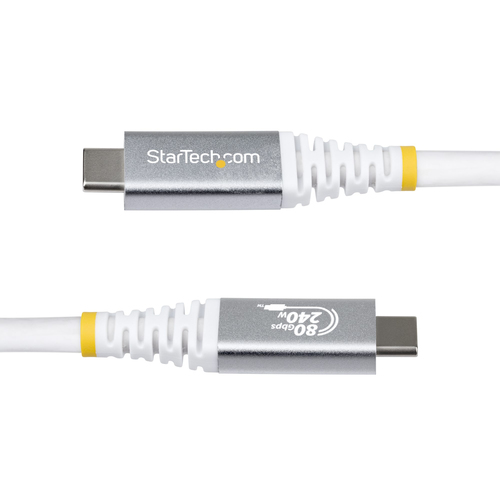 StarTech.com 1 m USB4 A/V/Power/Data Transfer Cable - 1 - Cable for Notebook, USB Device, Docking Station, Wall Charger, M