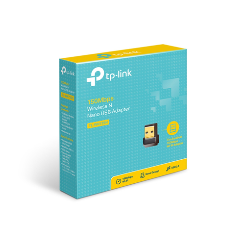 TP-Link TL-WN725N IEEE 802.11n Wi-Fi Adapter for Desktop Computer, Notebook - USB - 150 Mbit/s - 2.48 GHz ISM - External