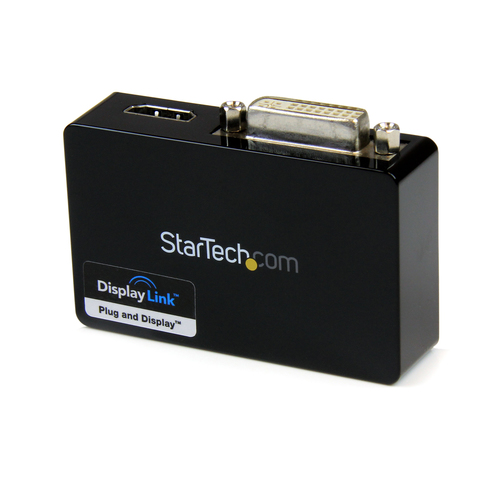 StarTech.com USB 3.0 to HDMI and DVI Dual Monitor External Video Card Adapter - USB 3 to HDMI and DVI 2048x1152 - 1 x 9-pi