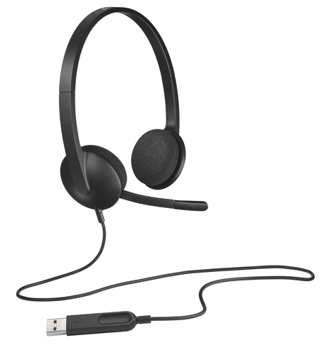 Logitech H340 Kabel Kopfbügel Stereo Headset - Schwarz - Binaural - Halboffen - 20 Hz bis 20 kHz Frequenzgang - 180 cm Kab