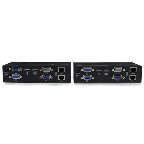 StarTech.com USB Dual VGA KVM Verlängerung bis zu 200m - KVM Extender über Cat5 UTP Netzwerkkabel - 2 Computer - 2 Lokaler