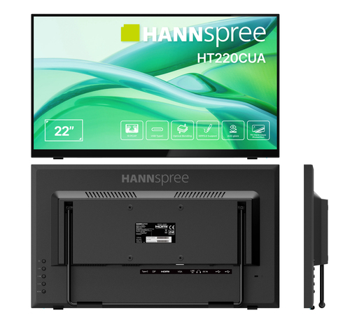 Hannspree HT220CUA 22" Class LED Touchscreen Monitor - 16:9 - 54.4 cm (21.4") Viewable - Capacitive - 10 Point(s) Multi-to