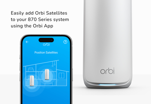 MESH-SATELLITE ORBI 870 WIFI 7 TRI-BAND WHITE 21 GBIT/S