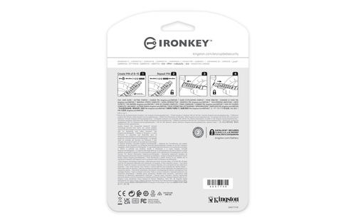 IronKey Keypad 200 IKKP200 128 GB USB 3.2 (Gen 1) Type A Flash Drive - XTS-AES - 145 MB/s Read Speed - 115 MB/s Write Speed