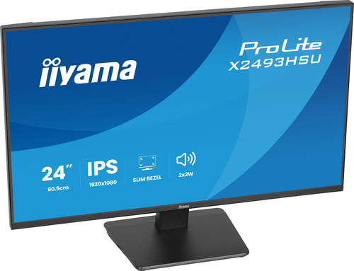 Moniteur LED iiyama ProLite X2493HSU-B1 24" Classe Full HD - 16:9 - Noir mat - 60,5 cm (23,8") Viewable - Technologie IPS 