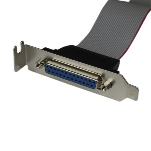 StarTech.com Low Profile 16in Parallel Port Header Cable Adapter with Bracket â€" DB25 (F) to IDC26 - Cable for Motherboar