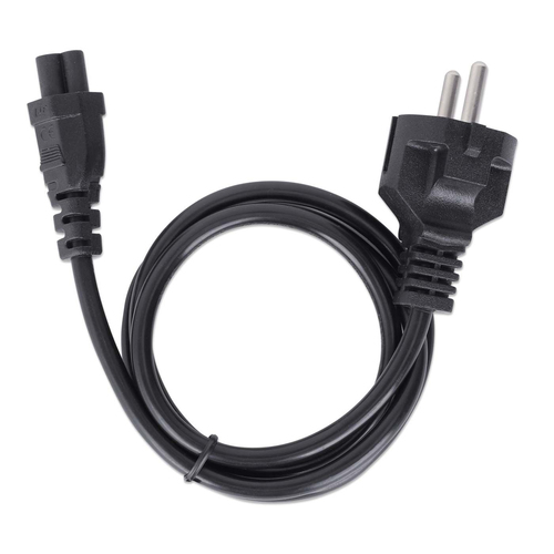 Manhattan Mains Power Cord/Cable, Euro 2-pin (CEE 7/4 Schuko) plug to C5 Female (cloverleaf/triangular), 3m, 2.5A, Lead, L