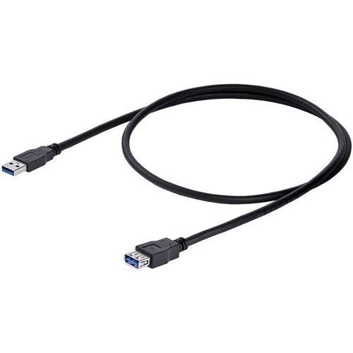 StarTech.com 1m Black SuperSpeed USB 3.0 Extension Cable A to A - Male to Female USB 3 Extension Cable Cord 1 m - First En