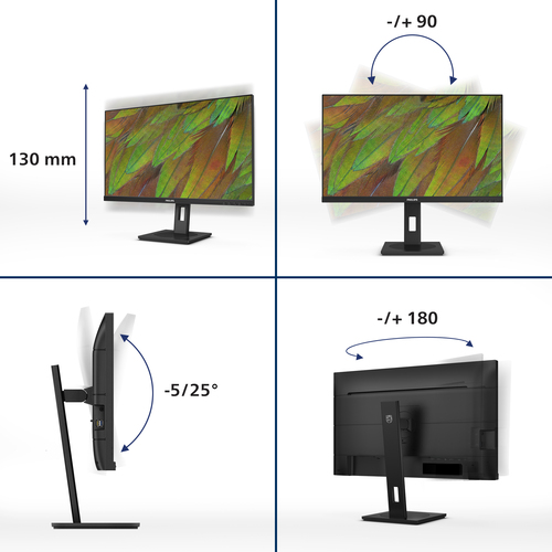 Moniteur LED Philips Business 27B1U3900 27" Class 4K UHD - 16:9 - Noir - 68,6 cm (27") Viewable - Technologie IPS - WLED R