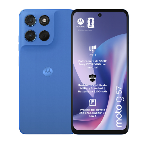 Motorola moto g57 Camera 50MP Doppia SIM Android 16.0 5G USB tipo-C 8 GB 256 GB 5200 mAh Verde. Dimensioni diagonale scher