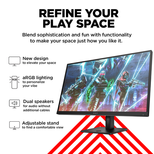 OMEN 27s 27 Zoll Klasse Full HD Gaming-LCD-Monitor - 16:9 Format - 68,6 cm (27 Zoll) Viewable - IPS-Technologie (In-Plane-