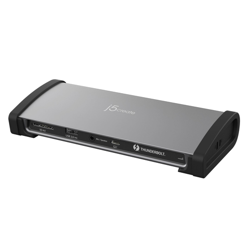 Docking station j5create Thunderbolt 4 per Desktop PC, Computer portatile, Monitor, Mouse, Tastiera, Stampante, Cuffie - L