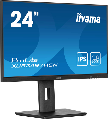 iiyama ProLite XUB2497HSN-B2 24" Class Full HD LED Monitor - 16:9 - Matte Black - 60.5 cm (23.8") Viewable - In-plane Swit
