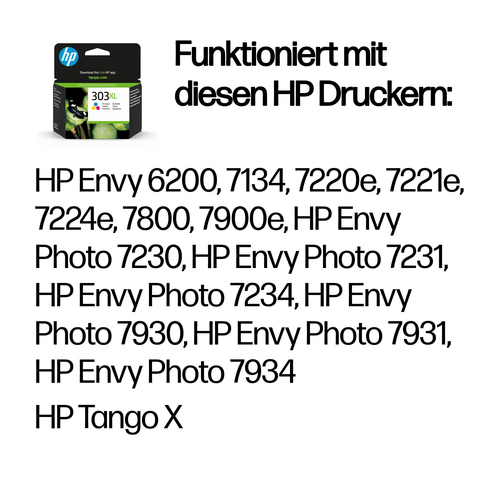 HP 303XL Hoch Kapazität Tintenstrahl Tintenpatrone - Dreifarbig - Original - 1er Pack