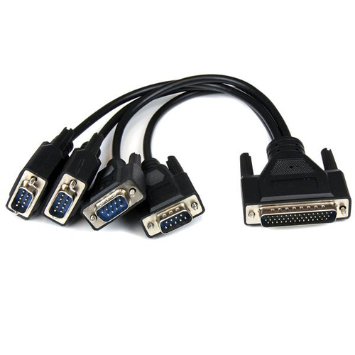StarTech.com Multiport Serial Adapter - TAA Compliant - PCI Express x1 - 4 x DB-9 RS-232/422/485 - Serial, Via Cable - 3.5