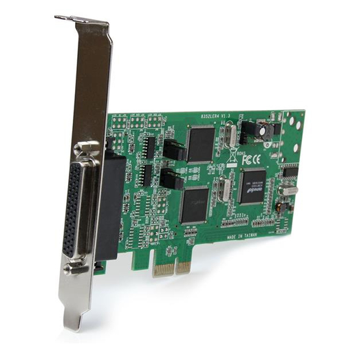StarTech.com Multiport Serial Adapter - TAA Compliant - PCI Express x1 - 4 x DB-9 RS-232/422/485 - Serial, Via Cable - 3.5