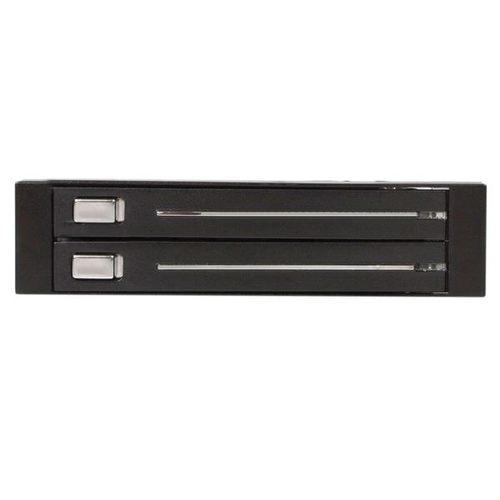 StarTech.com Drive Enclosure for 3.5" SATA/600 - Serial ATA/600 Host Interface Internal - Black - 2 x HDD Supported - 2 x 