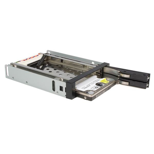 StarTech.com Drive Enclosure for 3.5" SATA/600 - Serial ATA/600 Host Interface Internal - Black - 2 x HDD Supported - 2 x 
