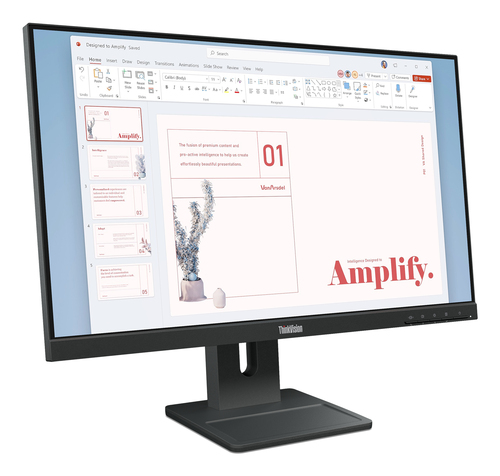 Lenovo ThinkVision E24-40 24" Class Full HD LED Monitor - 16:9 - Raven Black - 60.5 cm (23.8") Viewable - In-plane Switchi