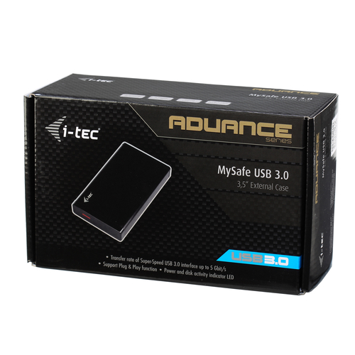 i-tec USB 3.0 MySafe Advance. Type de produit: Boîtier HDD. Nombre d'unités de stockage pris en charge: 1, Taille de l'uni