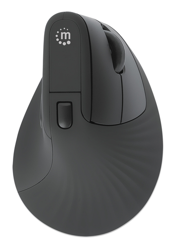 Manhattan Mouse - Radio Frequency - USB Type A - Optical - 6 Button(s) - Black - Wireless - 10 m - 2.40 GHz - 1600 dpi - S