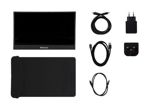 Monitor LCD Verbatim PM-14 355,6 mm (14") Classe Full HD - 16:9 - Nero - 35,6 cm (14") Viewable - Tecnologia In-plane Swit