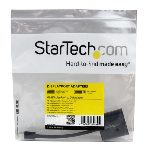 StarTech.com Mini DisplayPort to DVI Adapter - 1920x1200 - 1080p - Dongle - Monitor Adapter - Mini DisplayPort Adapter - M