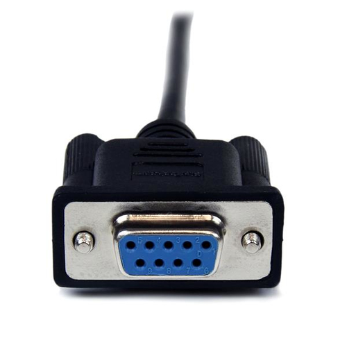 StarTech.com 2m Black DB9 RS232 Serial Null Modem Cable F/M - DB9 Male to Female - 9 pin Null Modem Cable - 1x DB9 (M), 1x
