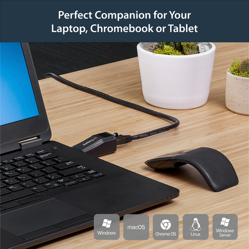 StarTech.com Gigabit Ethernet Adapter for PC - 10/100/1000Base-T - USB - 8 Gbit/s Data Transfer Rate ASIX - AX88179 - 1 Po