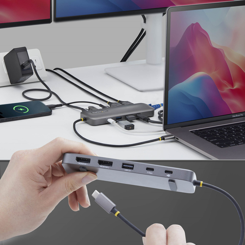 StarTech.com 189B-USBC-MULTIPORT. Übertragungstechnik: Kabelgebunden, Hostschnittstelle: USB 3.2 Gen 1 (3.1 Gen 1) Type-C,