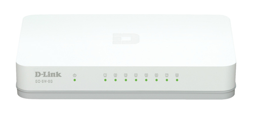 D-Link GO-SW-8GE 8 Anschlüsse Ethernet-Switch - Gigabit-Ethernet - 10/100/1000Base-T - 2 Unterstützte Netzwerkschicht - Ve