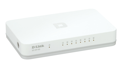 D-Link GO-SW-8GE 8 Anschlüsse Ethernet-Switch - Gigabit-Ethernet - 10/100/1000Base-T - 2 Unterstützte Netzwerkschicht - Ve