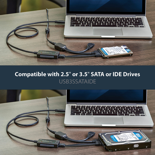 StarTech.com USB 3.1 (10 Gbps) Adapter Cable for 2.5in and 3.5in SATA SSD/HDD Drives - Supports SATA III - Tool-free Cable