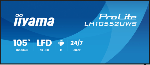 iiyama ProLite LH10552UWS-B1AG 2656,84 mm 5K LCD Collaboration Display - ARM Cortex A76 + A55 - 8 GB - 21:9 Seitenverhältn
